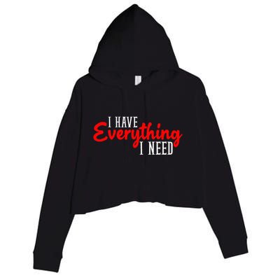 I Have Everything I Need I Am Everything Matching Couple Crop Fleece Hoodie