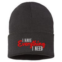 I Have Everything I Need I Am Everything Matching Couple Sustainable Knit Beanie