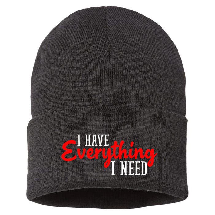 I Have Everything I Need I Am Everything Matching Couple Sustainable Knit Beanie