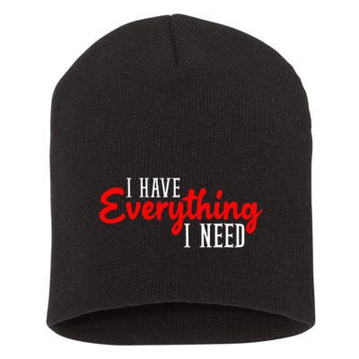 I Have Everything I Need I Am Everything Matching Couple Short Acrylic Beanie