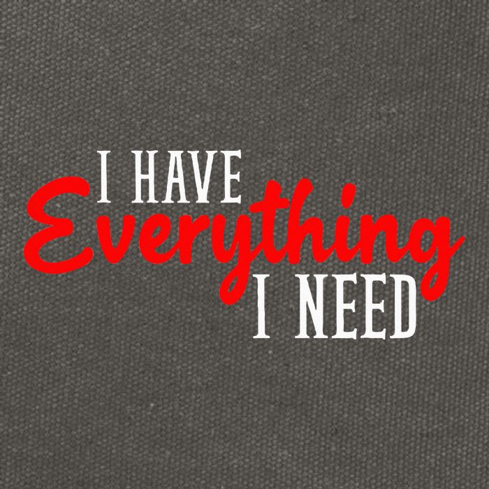 I Have Everything I Need I Am Everything Matching Couple Cotton Canvas Backpack