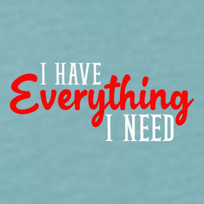 I Have Everything I Need I Am Everything Matching Couple Sueded Cloud Jersey T-Shirt