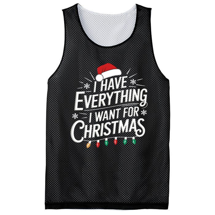 I Have Everything I Want For Christmas Couples Matching Mesh Reversible Basketball Jersey Tank