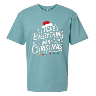 I Have Everything I Want For Christmas Couples Matching Sueded Cloud Jersey T-Shirt