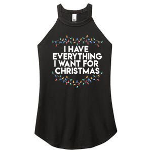 I Have Everything I Want For Christmas Funny Xmas Couples Women's Perfect Tri Rocker Tank