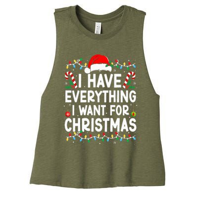 I Have Everything I Want For Christmas Its Me IM Everything Women's Racerback Cropped Tank