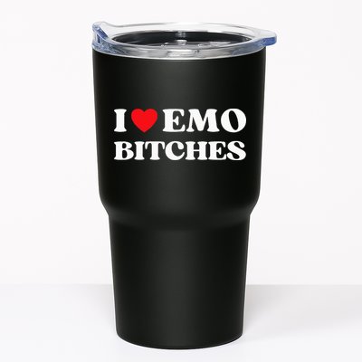 I Heart Emo Bitches Funny Quote Red Heart Emo Style Tumbler