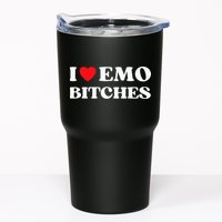 I Heart Emo Bitches Funny Quote Red Heart Emo Style Tumbler