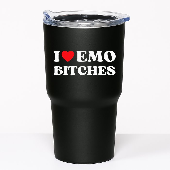 I Heart Emo Bitches Funny Quote Red Heart Emo Style Tumbler