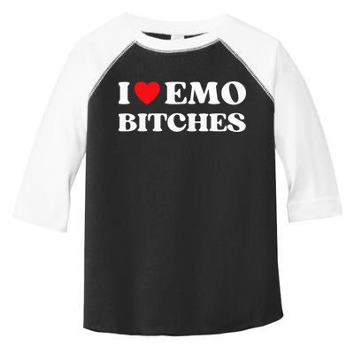 I Heart Emo Bitches Funny Quote Red Heart Emo Style Toddler Fine Jersey T-Shirt