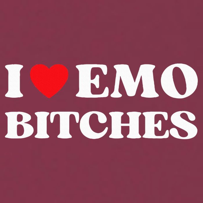 I Heart Emo Bitches Funny Quote Red Heart Emo Style 16oz Travel Tumbler