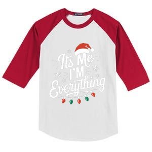 I Have Everything I Want For Christmas Its Me IM Everything Kids Colorblock Raglan Jersey