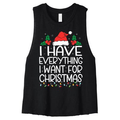 I Have Everything I Want For Christmas Its Me IM Everything Women's Racerback Cropped Tank