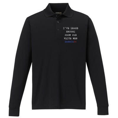 Ive Heard Enough From Old White Harris 2024 Performance Long Sleeve Polo