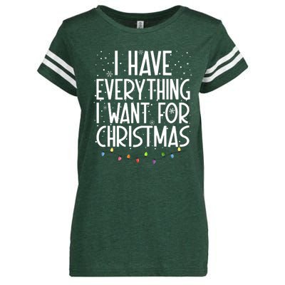 I Have Everything I Want For Christmas Festive Enza Ladies Jersey Football T-Shirt