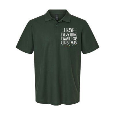 I Have Everything I Want For Christmas Festive Softstyle Adult Sport Polo