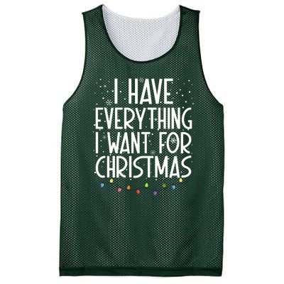 I Have Everything I Want For Christmas Festive Mesh Reversible Basketball Jersey Tank