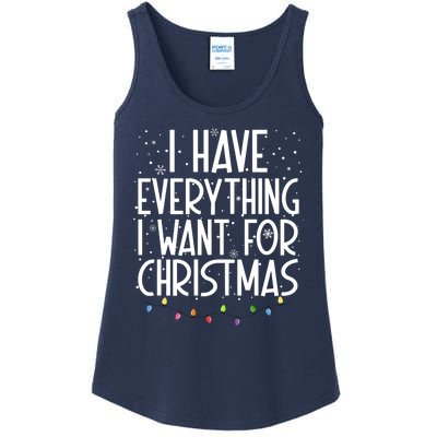 I Have Everything I Want For Christmas Festive Ladies Essential Tank