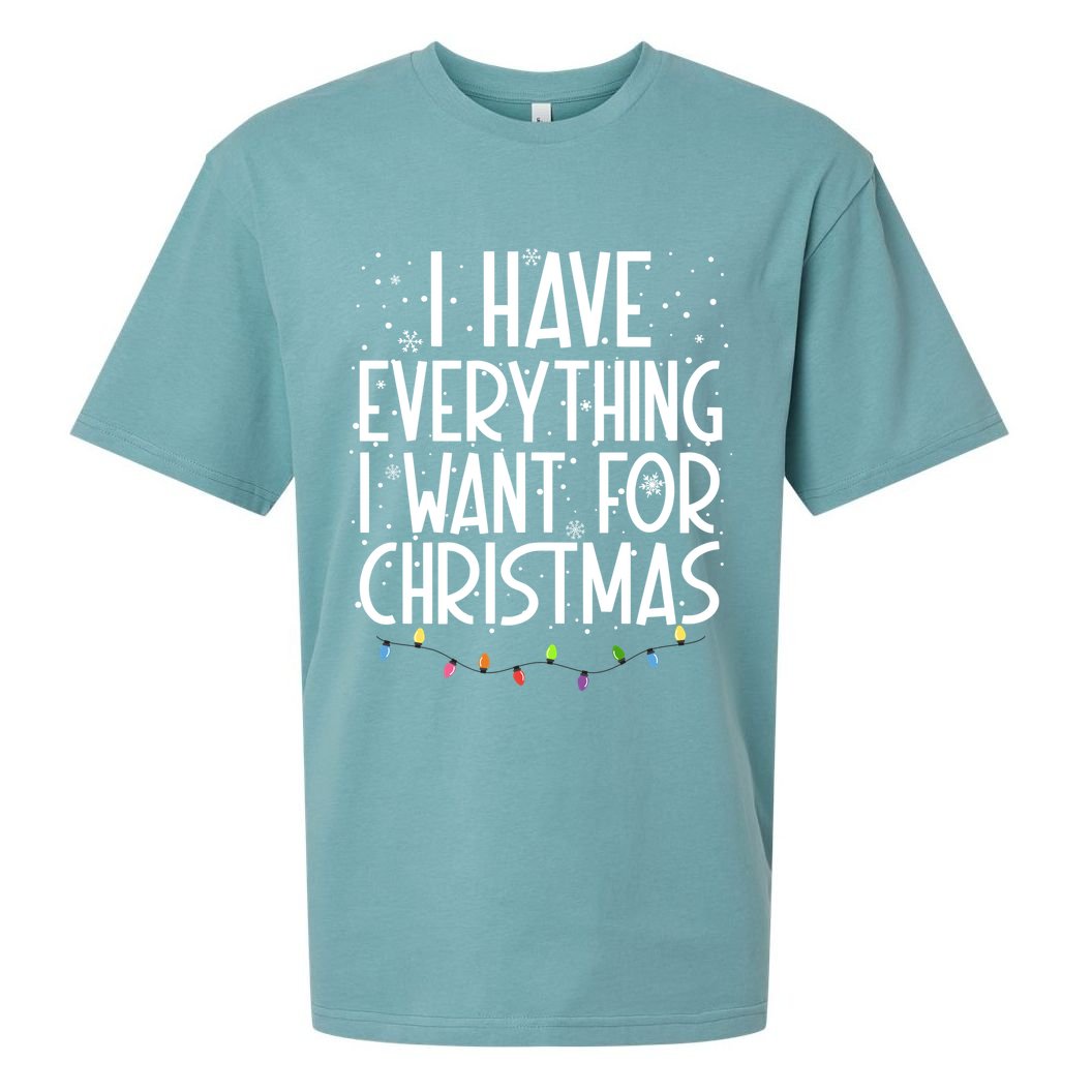I Have Everything I Want For Christmas Festive Sueded Cloud Jersey T-Shirt