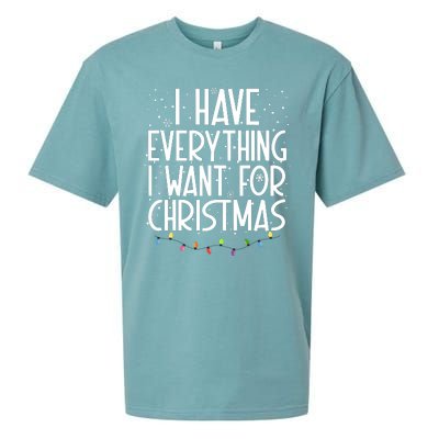 I Have Everything I Want For Christmas Festive Sueded Cloud Jersey T-Shirt