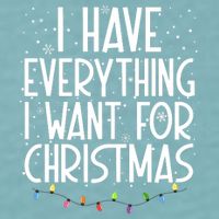 I Have Everything I Want For Christmas Festive Sueded Cloud Jersey T-Shirt