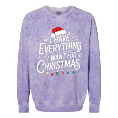 I Have Everything I Want For Christmas Couples Matching Colorblast Crewneck Sweatshirt