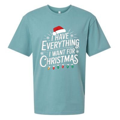 I Have Everything I Want For Christmas Couples Matching Sueded Cloud Jersey T-Shirt