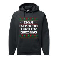 I Have Everything I Want For Christmas Couples Matching Performance Fleece Hoodie