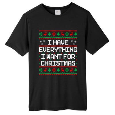 I Have Everything I Want For Christmas Couples Matching Tall Fusion ChromaSoft Performance T-Shirt