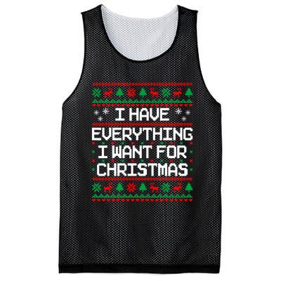 I Have Everything I Want For Christmas Couples Matching Mesh Reversible Basketball Jersey Tank