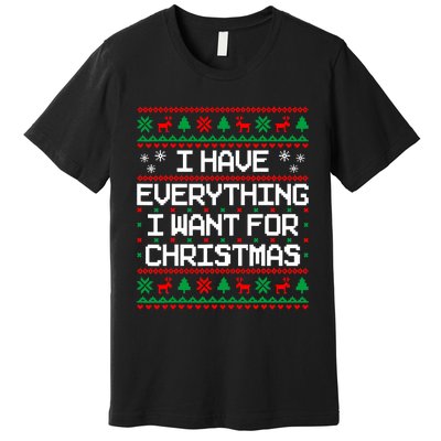 I Have Everything I Want For Christmas Couples Matching Premium T-Shirt