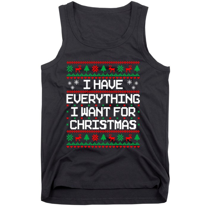 I Have Everything I Want For Christmas Couples Matching Tank Top