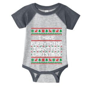 I Have Everything I Want For Christmas Couples Matching Infant Baby Jersey Bodysuit