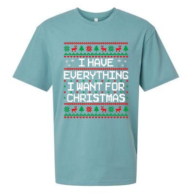 I Have Everything I Want For Christmas Couples Matching Sueded Cloud Jersey T-Shirt