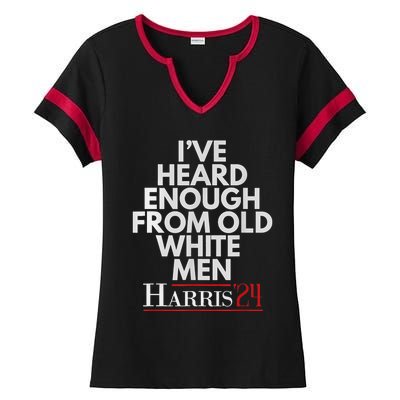 Ive Heard Enough From Old White Kamala Harris 2024 Ladies Halftime Notch Neck Tee