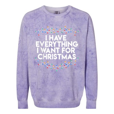 I Have Everything I Want For Christmas Funny Xmas Couples Colorblast Crewneck Sweatshirt