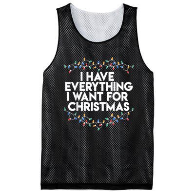 I Have Everything I Want For Christmas Funny Xmas Couples Mesh Reversible Basketball Jersey Tank