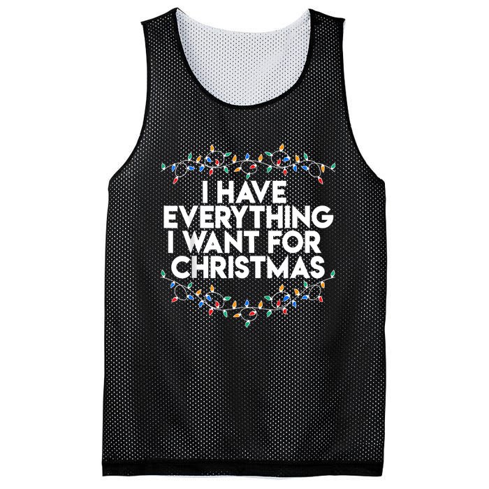 I Have Everything I Want For Christmas Funny Xmas Couples Mesh Reversible Basketball Jersey Tank