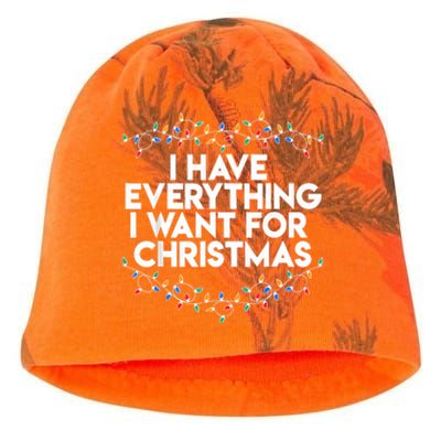 I Have Everything I Want For Christmas Funny Xmas Couples Kati - Camo Knit Beanie