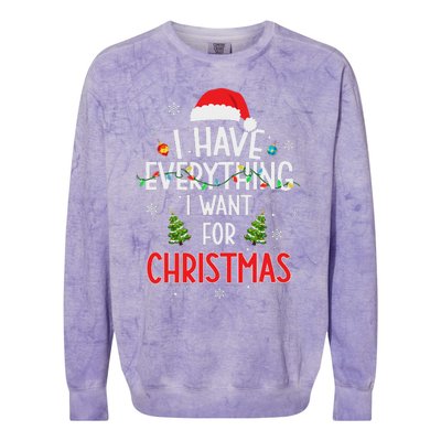 I Have Everything I Want For Christmas Its Me IM Everything Colorblast Crewneck Sweatshirt