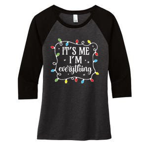 I Have Everything I Want For Christmas His And Her Christmas Women's Tri-Blend 3/4-Sleeve Raglan Shirt