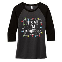 I Have Everything I Want For Christmas His And Her Christmas Women's Tri-Blend 3/4-Sleeve Raglan Shirt