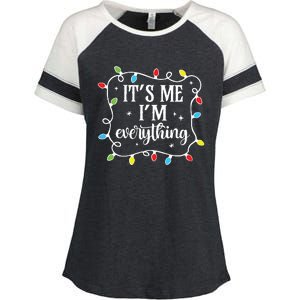 I Have Everything I Want For Christmas His And Her Christmas Enza Ladies Jersey Colorblock Tee