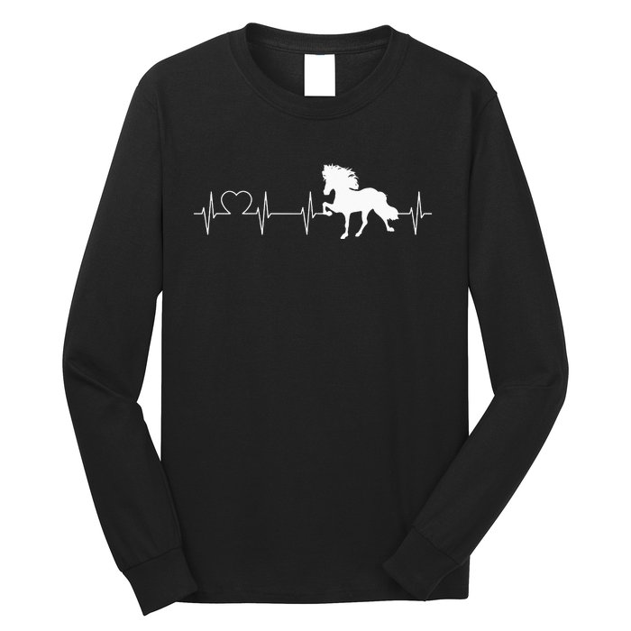 Icelandic Horse Evolution Horse funny racing Long Sleeve Shirt