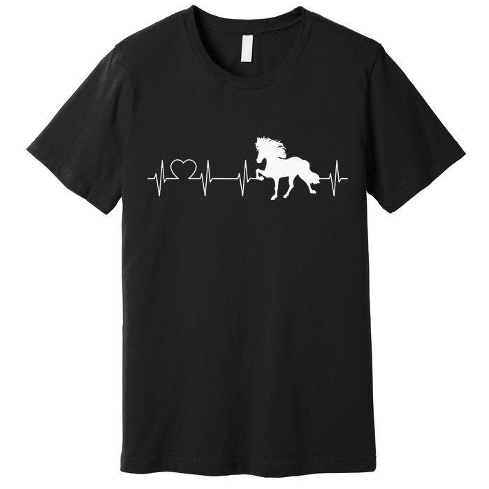 Icelandic Horse Evolution Horse funny racing Premium T-Shirt