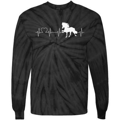 Icelandic Horse Evolution Horse funny racing Tie-Dye Long Sleeve Shirt