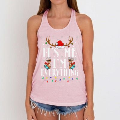 I Have Everything I Want For Christmas Its Me IM Everything Women's Knotted Racerback Tank