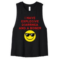 I Have Explosive Diarrhea And A Boner Women's Racerback Cropped Tank