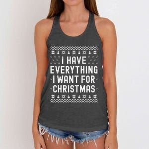 I Have Everything I Want For Christmas Its Me Im Everything Women's Knotted Racerback Tank