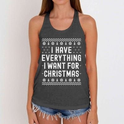 I Have Everything I Want For Christmas Its Me Im Everything Women's Knotted Racerback Tank